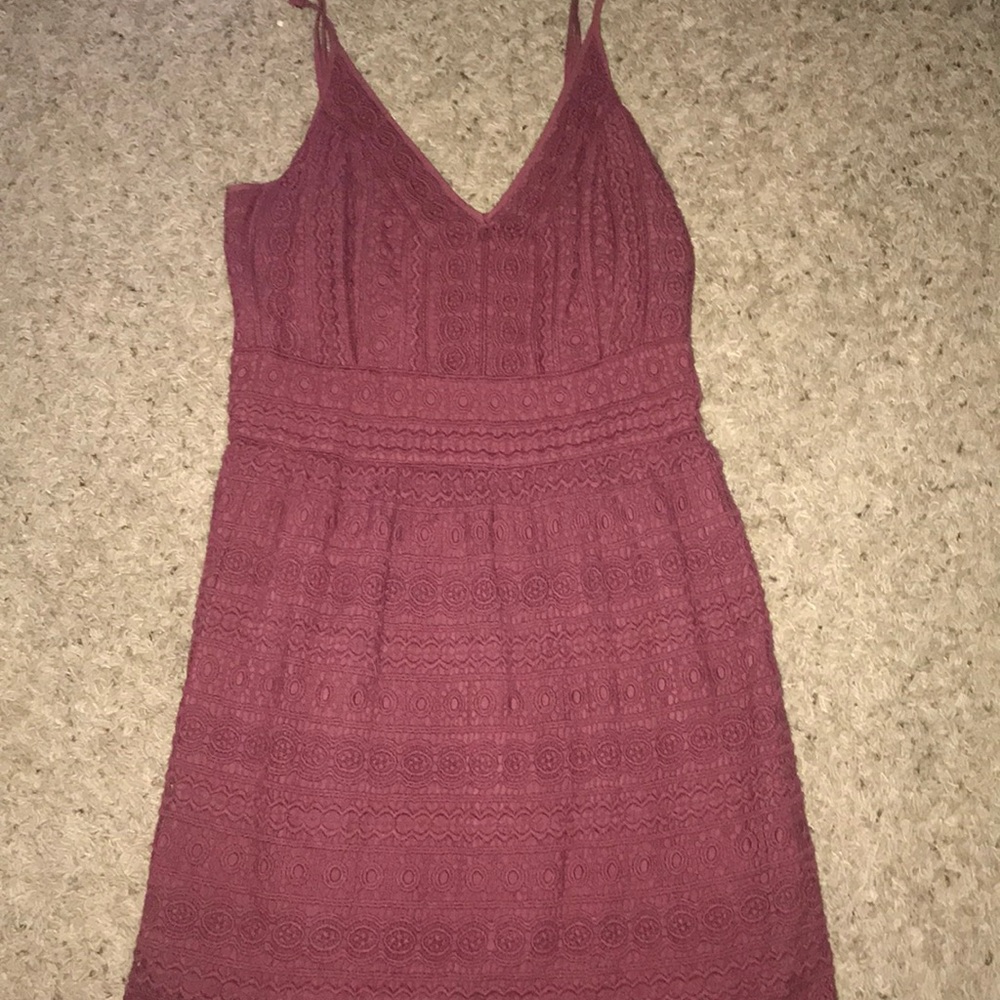 maroon dress
